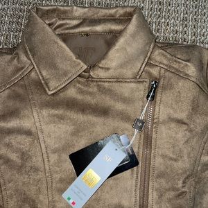 WOMANS TAN SUEDE ITALIAN JACKET